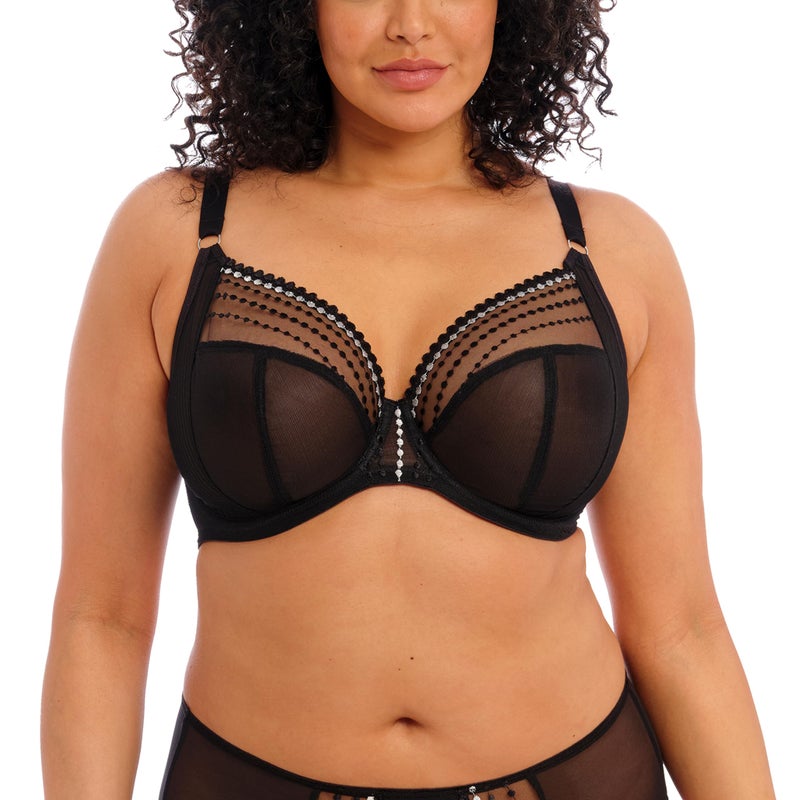 Elomi Women's Plus-Size Matilda Underwire Plunge Bra, Black, 44G - Image 3