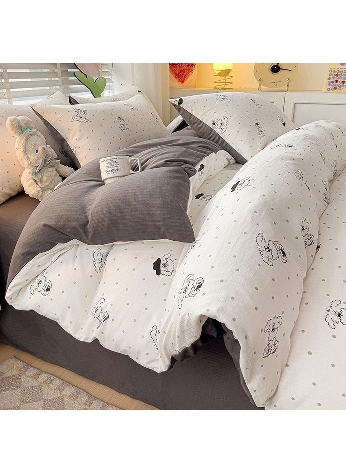 Bluejw Pure Cotton Washable Bed Sheet And Duvet Cover Bed Linen Set  - Image 1