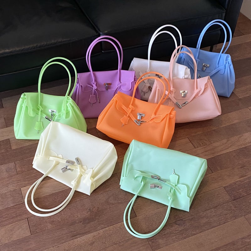 Korean Style KiiKii PVC Jelly Shoulder Bag Tote - Image 1