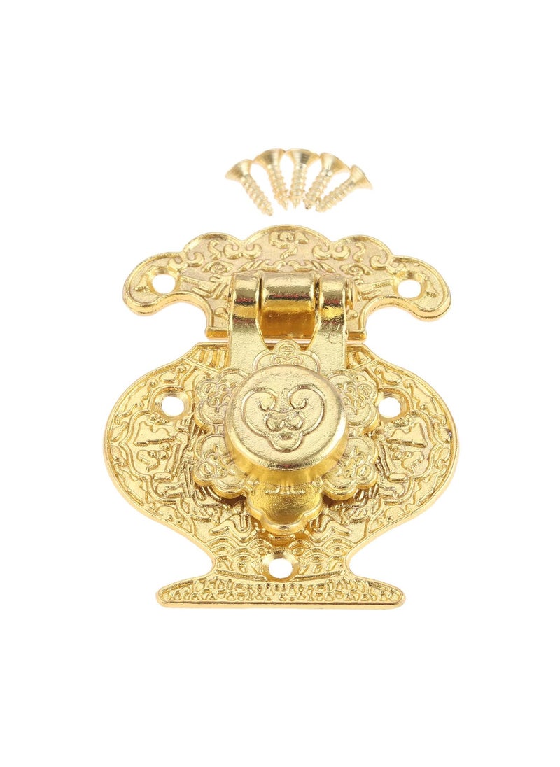 Yetaha Vintage Hasps Lock Latch with 5 Screws Vase Shape Box Latch Clasp Buckle for Vintage Wooden Box Heavy Duty Wooden Box Jewelry Box Gift Box Wine Box 41 x 51mm  - Image 1