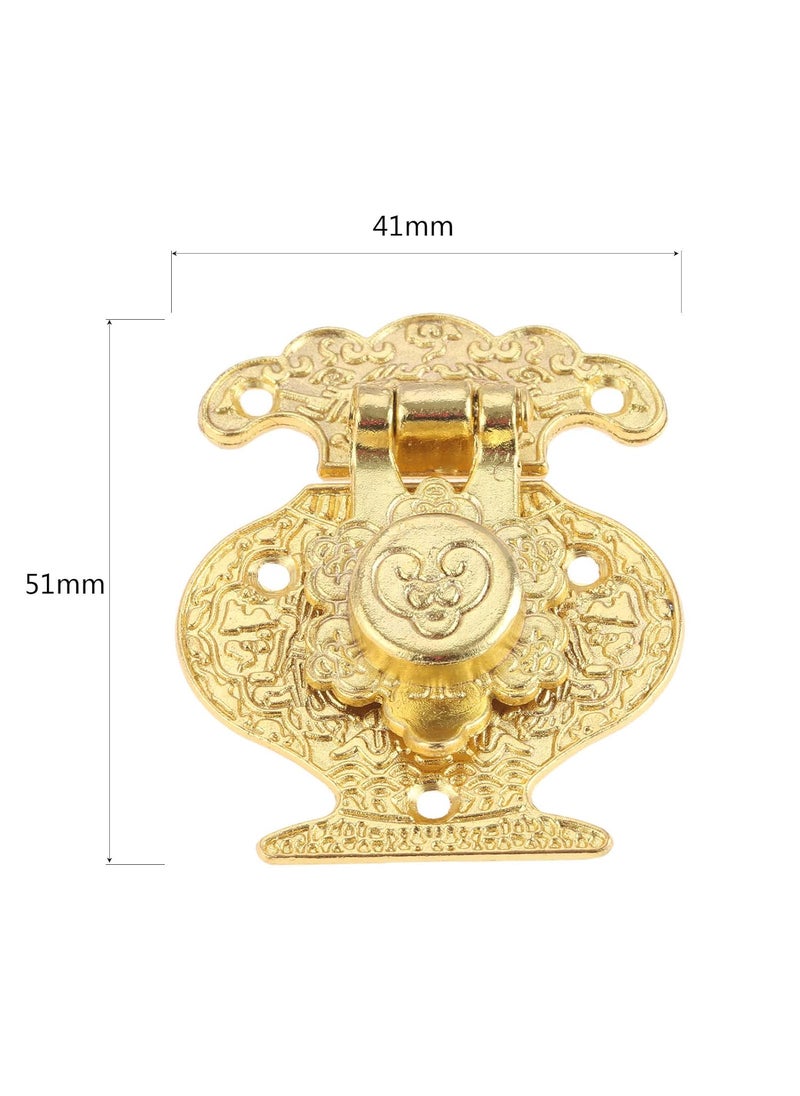 Yetaha Vintage Hasps Lock Latch with 5 Screws Vase Shape Box Latch Clasp Buckle for Vintage Wooden Box Heavy Duty Wooden Box Jewelry Box Gift Box Wine Box 41 x 51mm  - Image 5