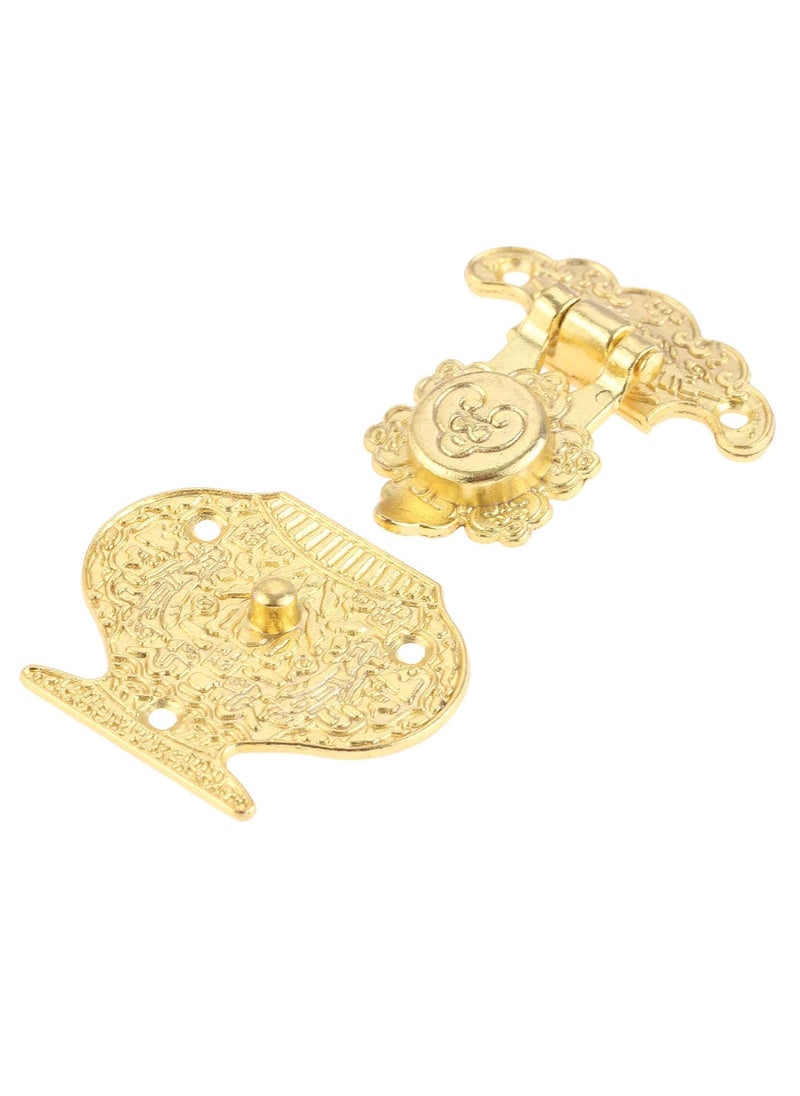 Yetaha Vintage Hasps Lock Latch with 5 Screws Vase Shape Box Latch Clasp Buckle for Vintage Wooden Box Heavy Duty Wooden Box Jewelry Box Gift Box Wine Box 41 x 51mm  - Image 2
