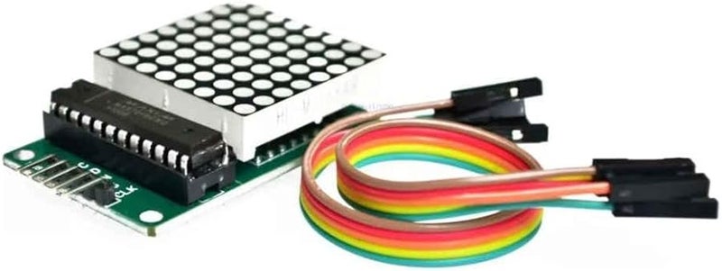 MAX7219 مجموعة عرض مصفوفة نقطية LED 8x8 وحدة تحكم LED حمراء - Image 1