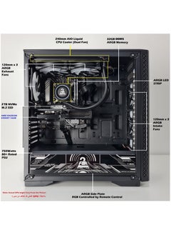 2 FAR ROBOTICS Liquid Cooled ARGB Gaming PC, AMD 7800X3D, AMD RX6900XT, 32GB DDR5, 2TB NVME M.2 SSD, 750Watts PSU, Windows 11 pro, 1 Year Warranty  - Image 3