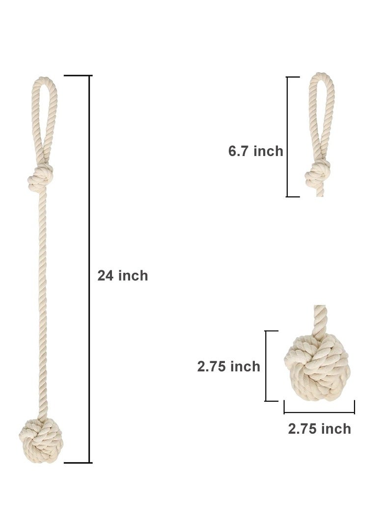 Curtain Tiebacks 2 Pack, Curtain Ties, Curtain Holders for Wall Drapes, Curtain Holdbacks, Handwoven Cotton String Tie Ball for Curtains Pull Backs  - Image 4