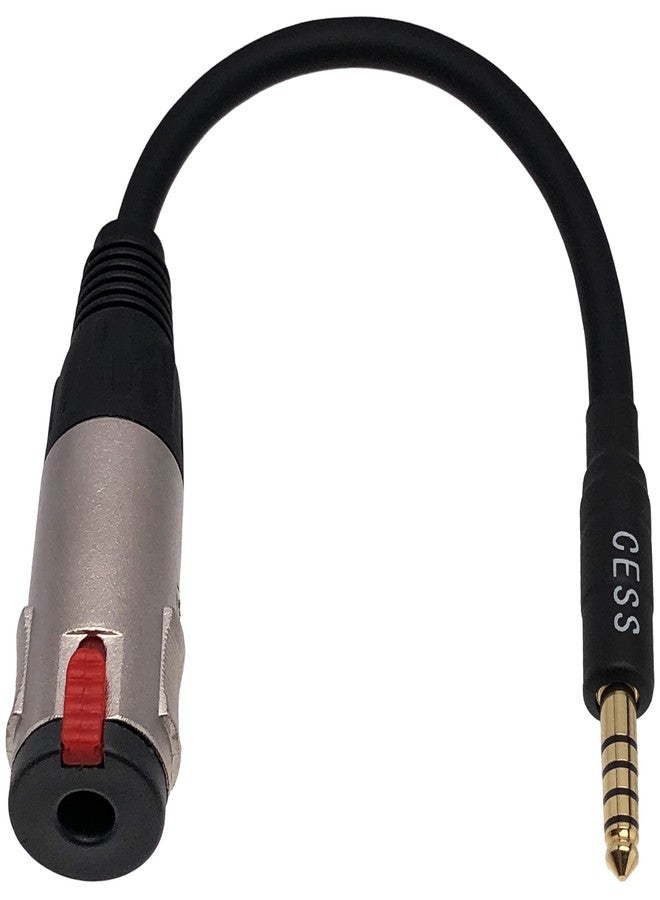 CNCESS CESS-267 4.4mm Male Plug to Locking Type 6.35mm 1/4 Inch TRS Female Jack Adapter Cable for Headphones, MP3, DAC, Music Player, Amplifier - 6-Inch Shielded Low-Noise Cable - Image 1