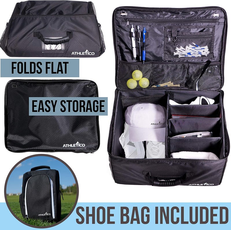 Athletico Golf Trunk Organizer + Shoe Bag (Black) - Image 5