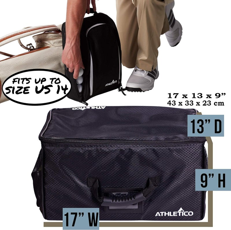 Athletico Golf Trunk Organizer + Shoe Bag (Black) - Image 4