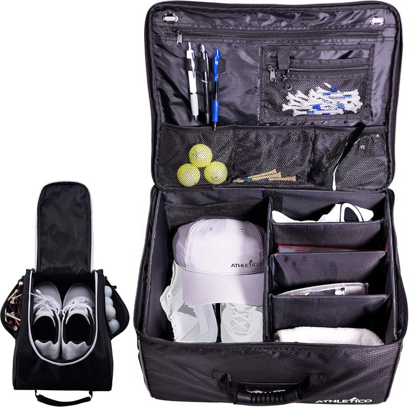 Athletico Golf Trunk Organizer + Shoe Bag (Black) - Image 1