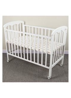 Generic Wooden Baby Bed 120x60cm - 511 White  - Image 1
