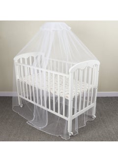 Generic Wooden Baby Bed 120x60cm - 511 White  - Image 2