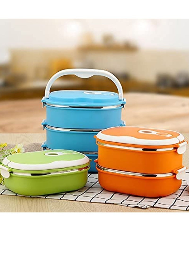 Y&D Stainless Steel Bento Lunch Box, 1/2 Layer Rectangle Thermal for Food Container Box Storage Kids  - Image 4