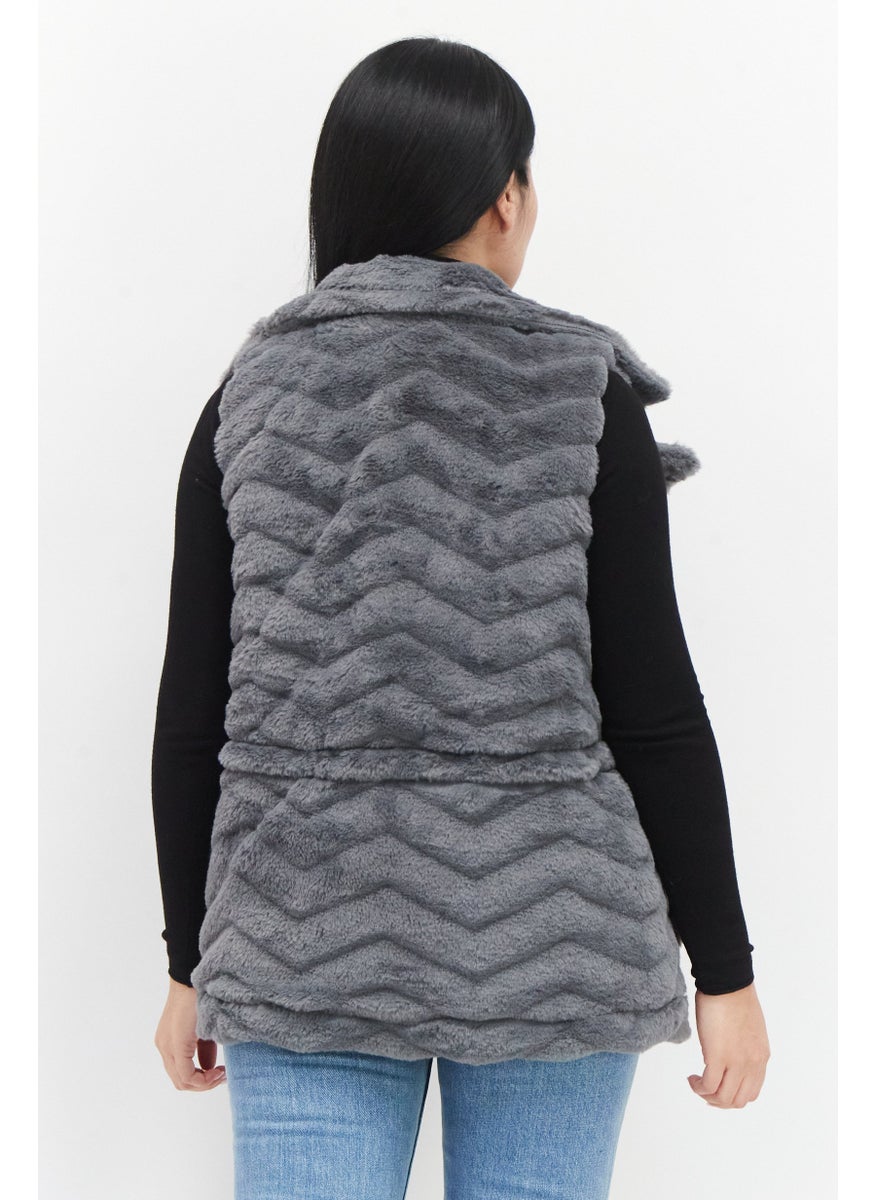 Women Faux Fur Vest Jacket, Grey - pzsku/ZCFC020EE46549AC4709DZ/45/_/1726109272/e5466546-d315-4ed2-b8cf-98e0f27f7538