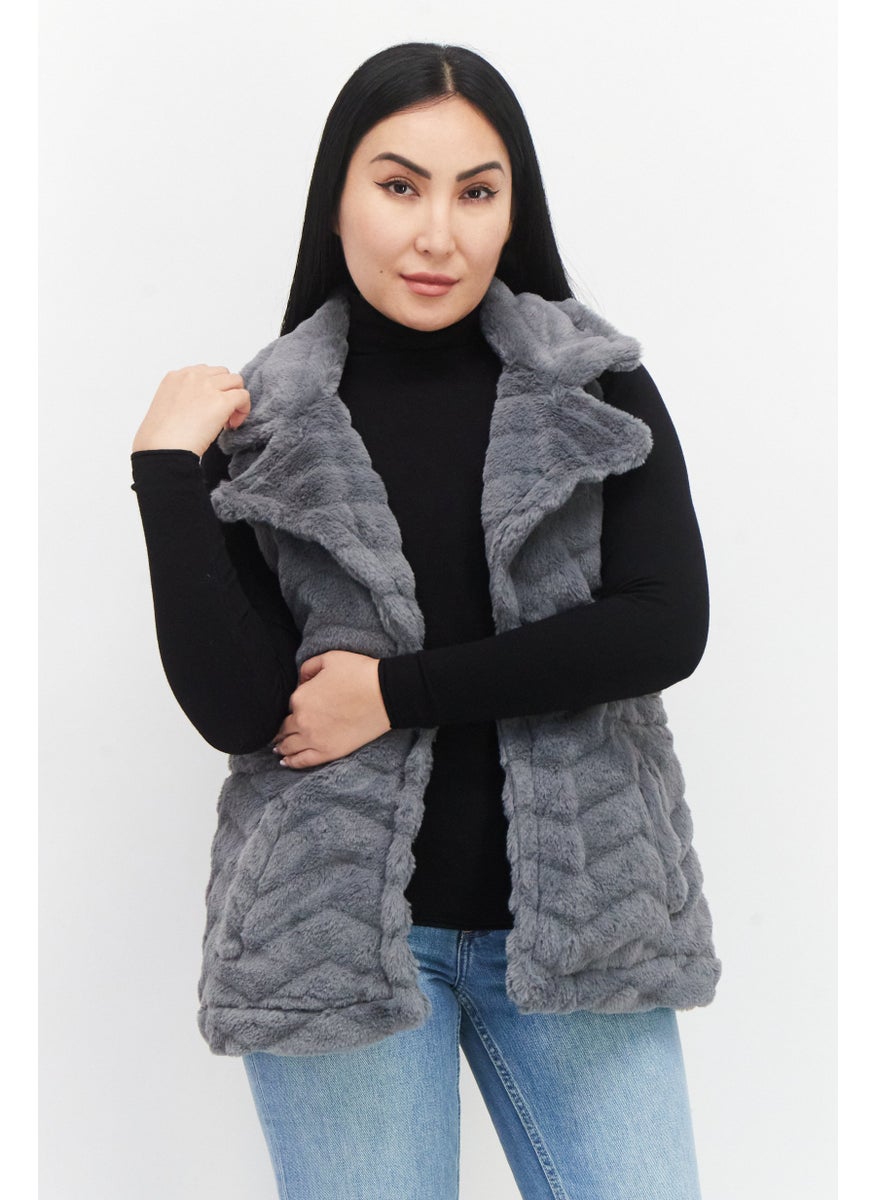 Women Faux Fur Vest Jacket, Grey - pzsku/ZCFC020EE46549AC4709DZ/45/_/1740495451/5649ef5e-da5a-43fb-91b0-4f529ea83a1f