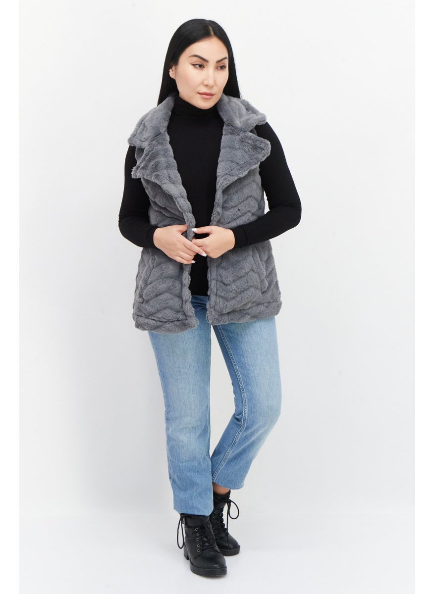 Women Faux Fur Vest Jacket, Grey - pzsku/ZCFC020EE46549AC4709DZ/45/_/1740495455/c2828179-dac4-4c56-9c64-a63347b7b81c