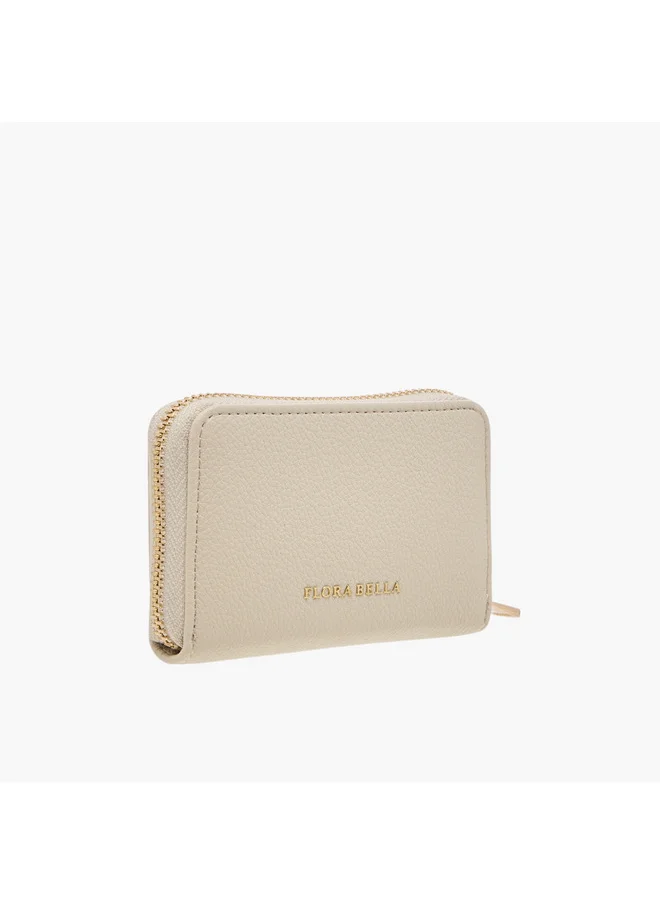 Flora Bella By Shoexpress Women's Textured Wallet with Zip Closure
