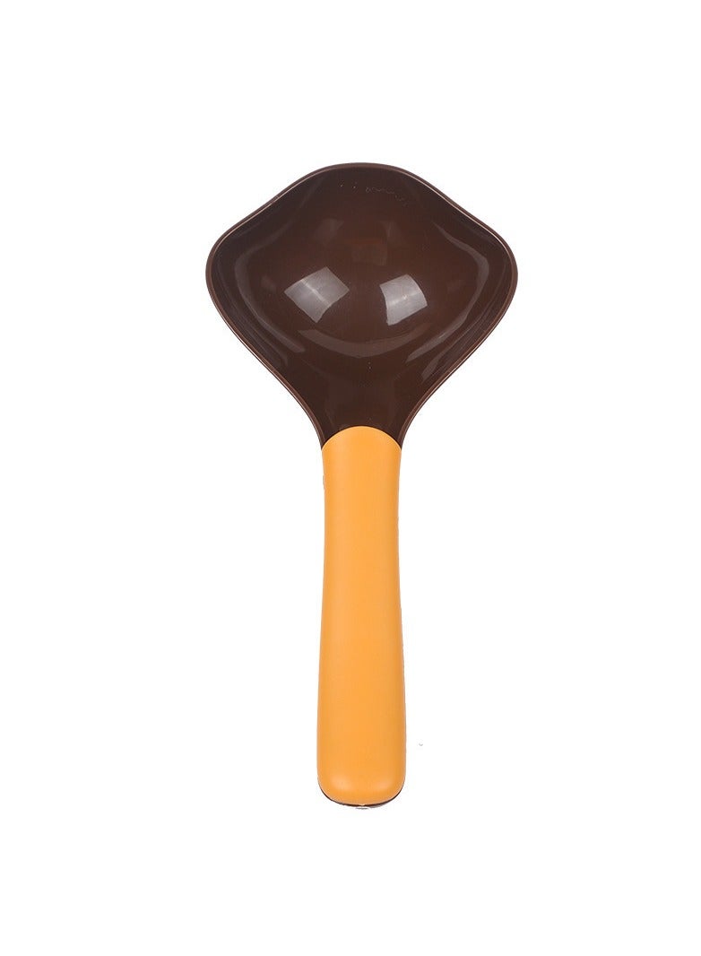 Brown pet food spoon pet supplies cat paw shape abs material odorless non-toxic sturdy durable and easy to clean - Image 1