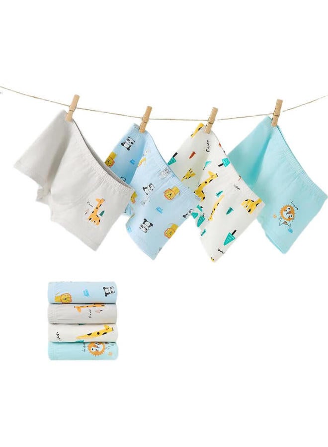 YUZHAOLIN Boys' Underwear Children'S Boxer Shorts Big Kids Shorts Teenagers 4-Pack Cotton Underwear Animal Amusement Park - Image 3