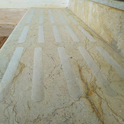 Compac Home شرائط الأمان من COMPAC HOME، ملصقات حمام وظيفية للأحواض والدش، ملصقات حمام غير قابلة للانزلاق تحافظ على سلامة الأطفال وكبار السن من الانزلاق، 20 قطعة، شفافة - Image 5