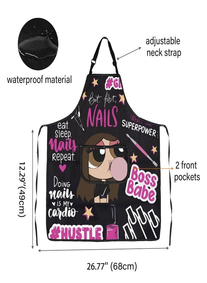مريلة مطبخ WCGXKO لفنيي الأظافر - هدية مرحة لفنيي الأظافر - Image 2