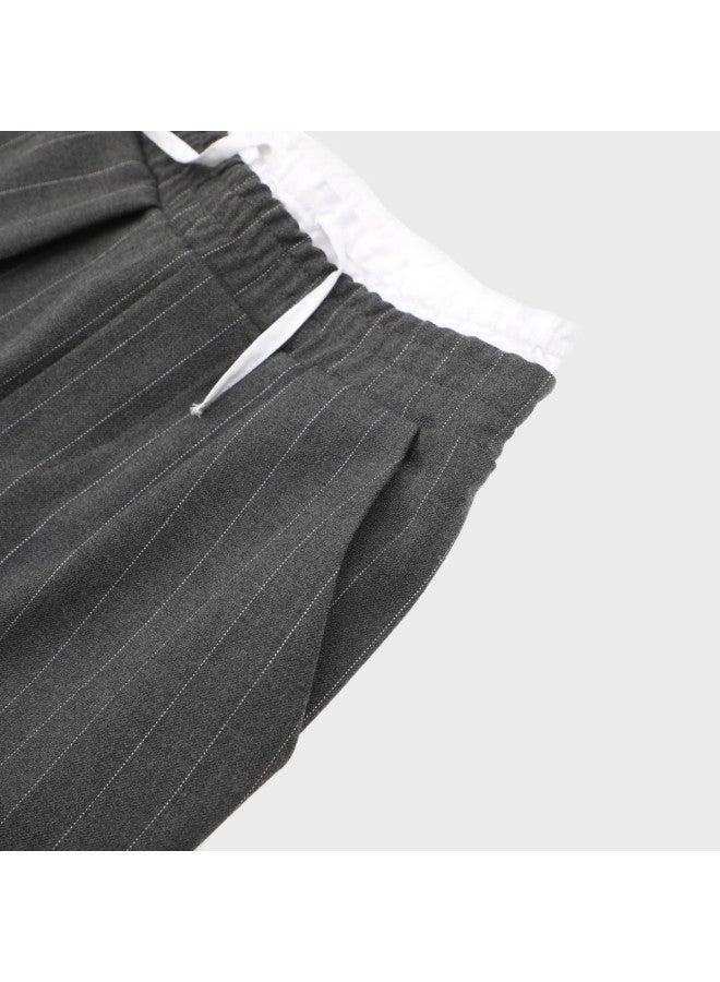 Zara kids' Stylish And Elegant School-style Drawstring Straight-leg Wide-leg Casual Pants - Image 5