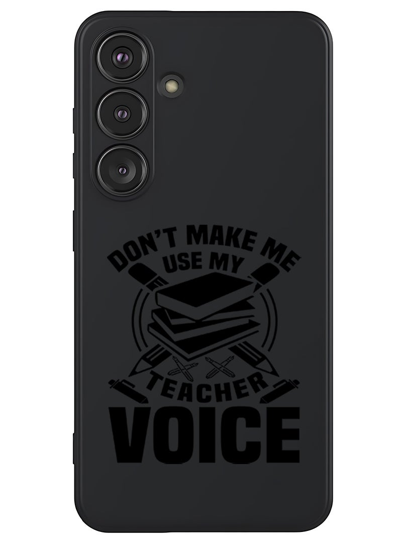 Theodor Protective Slim Fit Case Liquid Silicone Cover with Full Body Protection Anti-Scratch Shockproof Case For Samsung Galaxy S25 (Black) - Teacher Voice - Image 1