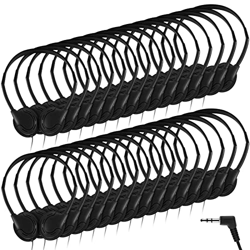 Yunsailing 30 Pack Class Set Headphones for Kids Students Bulk Classroom Headsets Adjustable School Earphones On Ear with 3.5mm Jack for Youth Adults, Teacher Must Have Supplies (Black) - Image 1