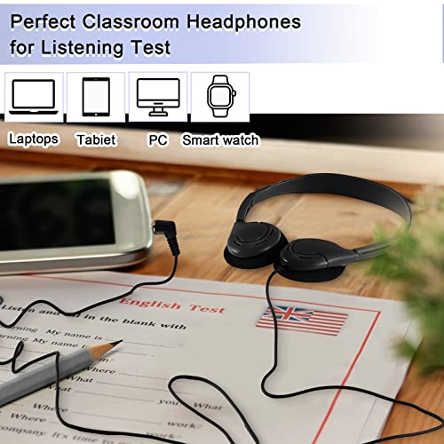 Yunsailing 30 Pack Class Set Headphones for Kids Students Bulk Classroom Headsets Adjustable School Earphones On Ear with 3.5mm Jack for Youth Adults, Teacher Must Have Supplies (Black) - Image 5
