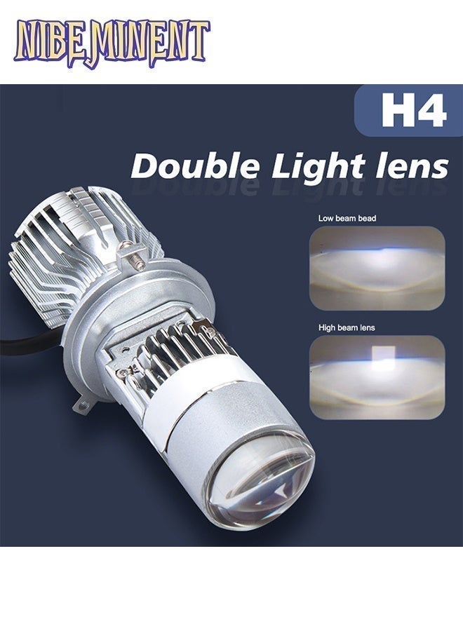 NIBEMINENT Y1 H4 LED Headlight Bulbs with Projector Lens, 2-Pack Hi/Lo Beam 12V/24V 6000K Cool White, 3800LM 36W Super Bright LED Headlights for Cars, Motorcycles & Trucks - Image 5
