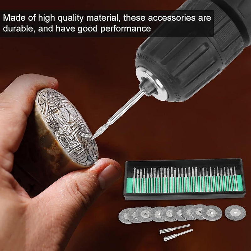30Pcs Cutting Wheels Set with 10 Saw Blades and 2 Mandrels for Metal Wood Ceramic DIY - Image 3