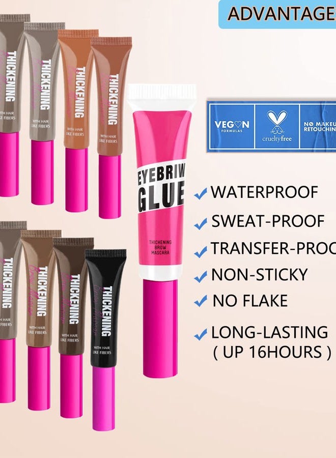 LYSdefeu Waterproof Tinted Brow Gel-Blonde Thickening Tint Eyebrow Mascara Gel & Clear Setting Brow Glue,Brow Lift Fast Sculpt,Brow Filler Dye,Long Lasting Eye Makeup for Women,Light Medium Dark Brown-Set 02 - Image 5