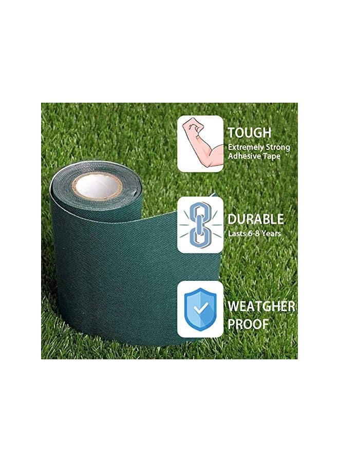 PROMASS promass Double-Sided Artificial Grass Tape,6" x33' Self-Adhesive Synthetic Turf Seam Carpet Tape for Jointing Fake Green Lawn,Mat Rug,Connecting Garden Pet Rug  - Image 4