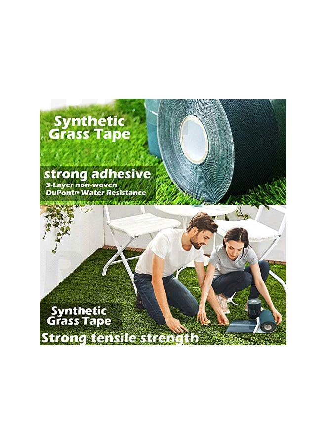 PROMASS promass Double-Sided Artificial Grass Tape,6" x33' Self-Adhesive Synthetic Turf Seam Carpet Tape for Jointing Fake Green Lawn,Mat Rug,Connecting Garden Pet Rug  - Image 5
