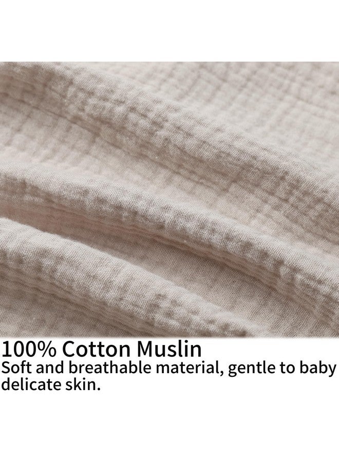 Onacosht Muslin Nursing Pillow Cover Soft 100% Cotton Feeding Pillow Slipcover Fits Standard Infant Nursing Pillow for Baby Boy and Girl, Fog - Image 2