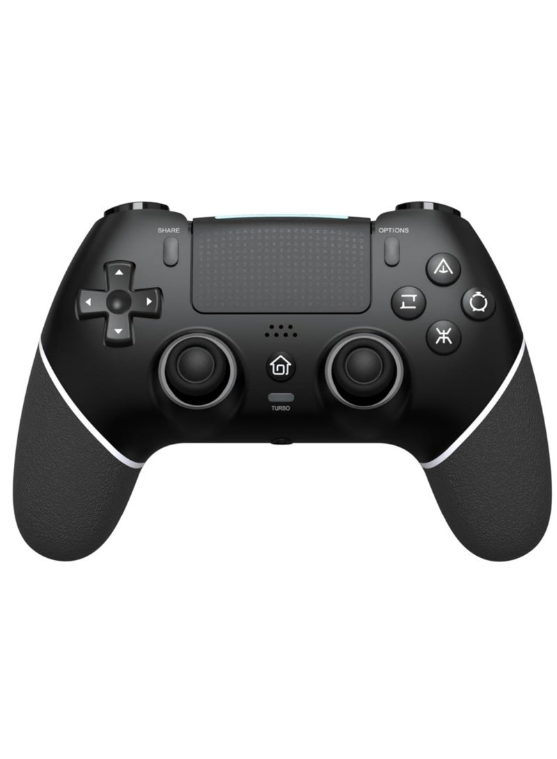 اكسيسن جهاز تحكم لاسلكي متوافق مع PS4/Slim/Pro/Pro/PC، مزود بكابل USB، بطارية 1000 مللي أمبير، اهتزاز مزدوج، تحكم في الحركة ب 6 محاور، مقبس صوت 3.5 مم، لوحة لمس متعددة، زر مشاركة - Image 1