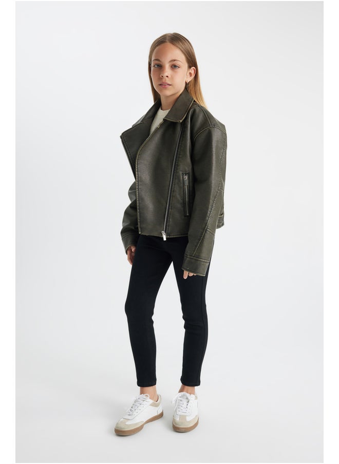 DeFacto Girl Regular Fit Blazer Collar Long Sleeve Coat  - Image 3