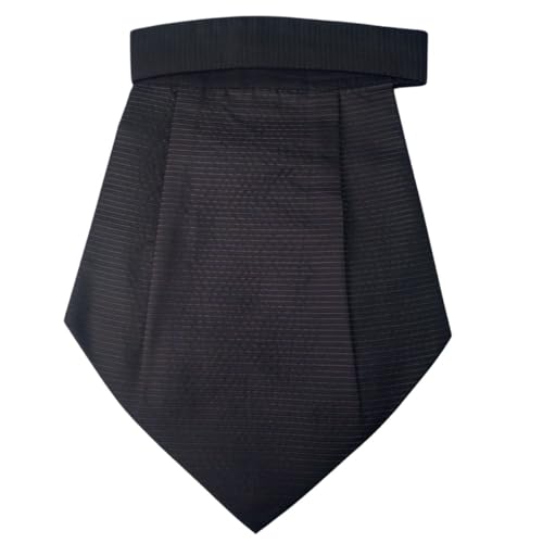 LEONARDI Mens Printed Black Cravat | Satin | Silk | polyester | pack of 1 | 12 x 9 inches | tweed fabric | Superior finishing | Packaging – White box | - Image 1