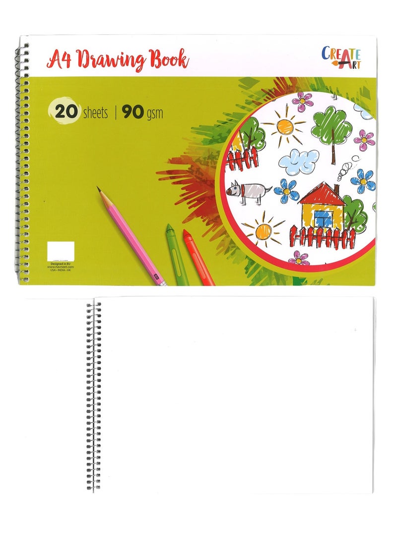 Navneet A4 Size Drawing Book 20 Sheets 90gsm Thickness  - Image 1