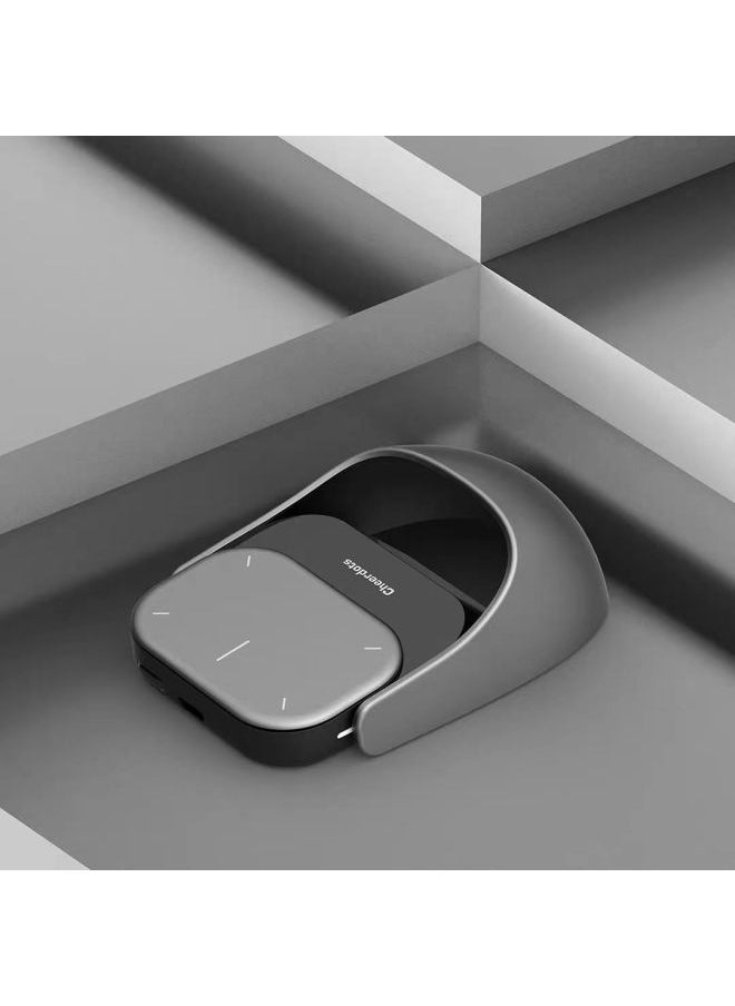 Cheerdots Split Air Mouse AI Intelligent Voice Speech Wireless Bluetooth Laser Pointer Recording Translation-Color:Silver Recording Version (remote Control + Touchpad + Laser Pointer + Recording)