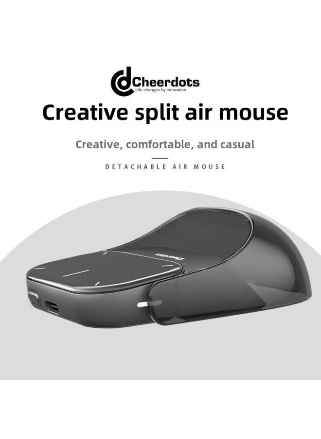 Cheerdots Split Air Mouse AI Intelligent Voice Speech Wireless Bluetooth Laser Pointer Recording Translation-Color:Silver Recording Version (remote Control + Touchpad + Laser Pointer + Recording)