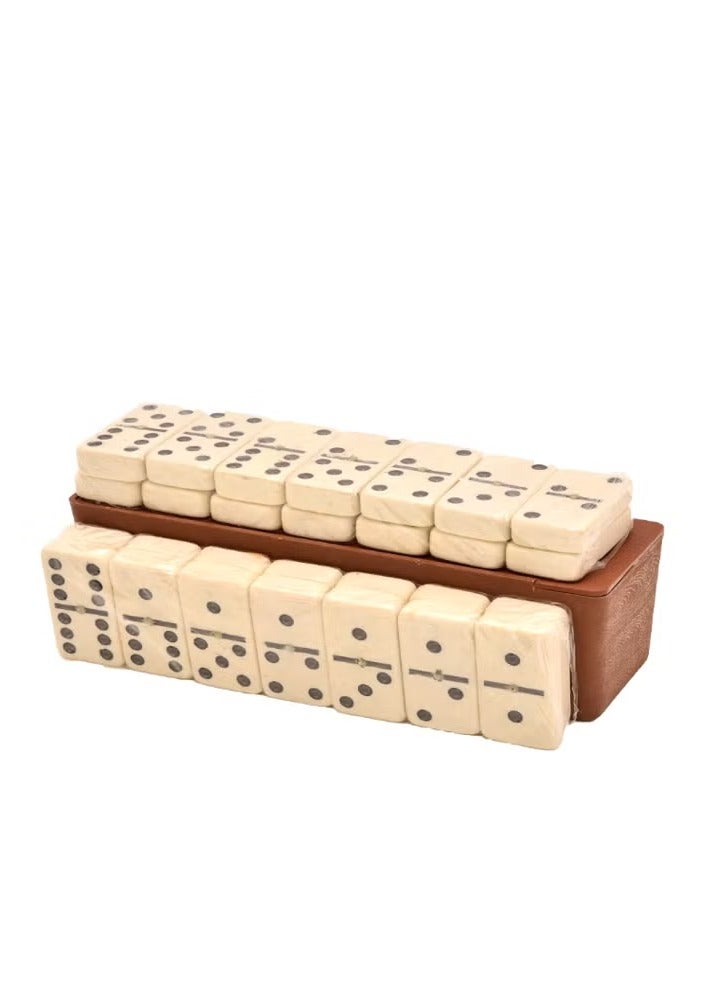 Classic Domino Game Set - 28 Pieces in Wooden Box