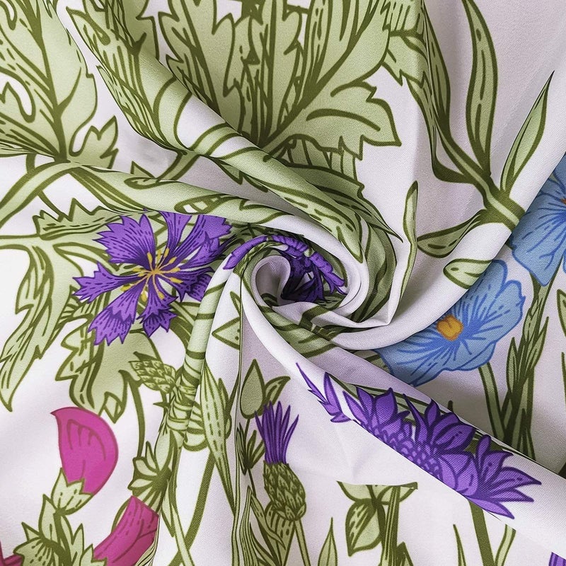 ريديكور RIYIDECOR جدا واسعة من البرية CLAWFOOT TUB 9ft دش الستار 108wx72h بوصة 18 خطافات معدنية نباتية حدود ملونة الديكور نوافذ الحمام شرفات البوليستر مقاوم للماء - Image 4