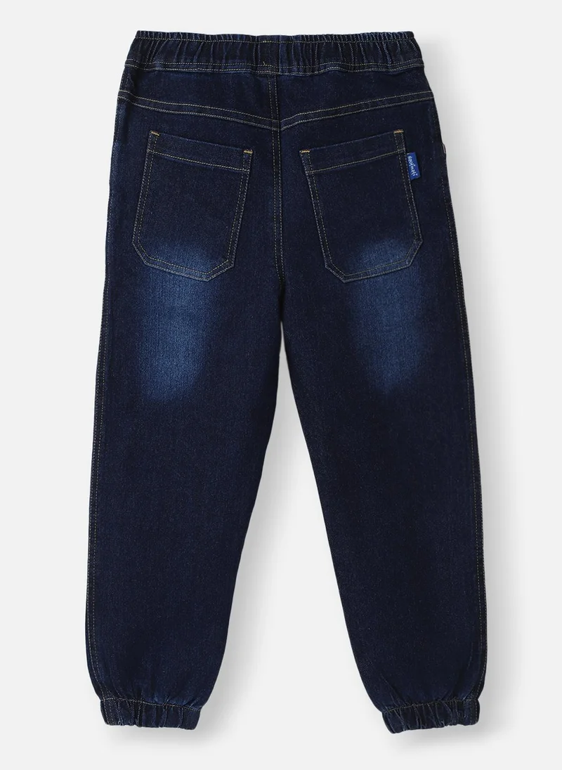Nautinati Nautinati Boys' Cotton Denim Vehicle Embroidered Jogger Jeans