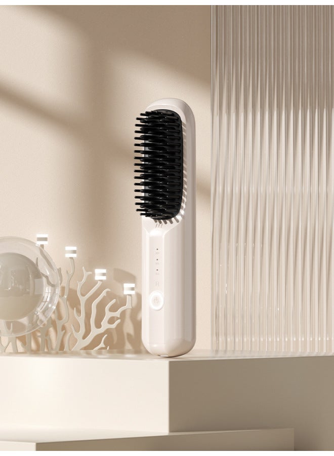 New Hair Straightening Comb Wireless Hair Straightening Comb Negative Ion Hair Straightening Comb Wireless Straight Curling Portable Hair Straightening Curling Comb