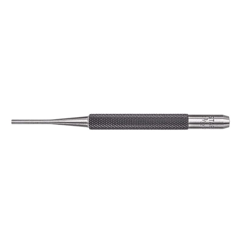 Starrett Drive Pin Punch with Knurled Grip for Driving Pins Into or Out of a Workpiece - Hardened and Tempered Steel, 4" Length, 3/32" Punch Diameter - 565B - Image 1