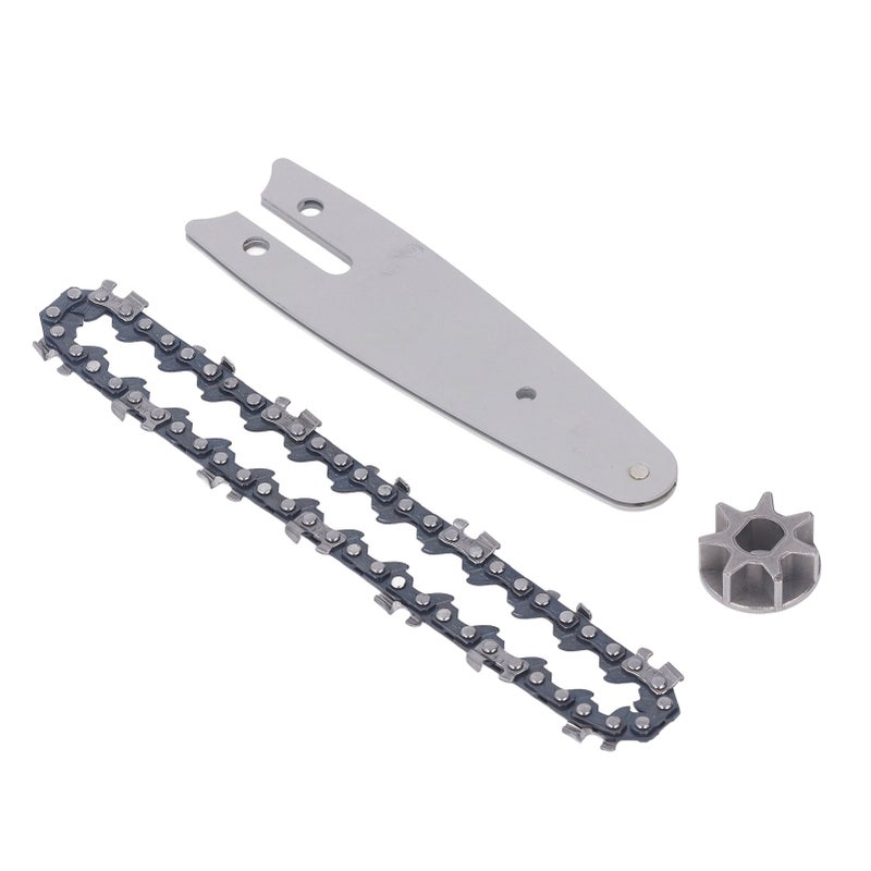 129mm Chainsaw Guide Plate Chain Sprocket Set Steel 4 Inch Mini Handheld Electric Pruning Saw - Image 3