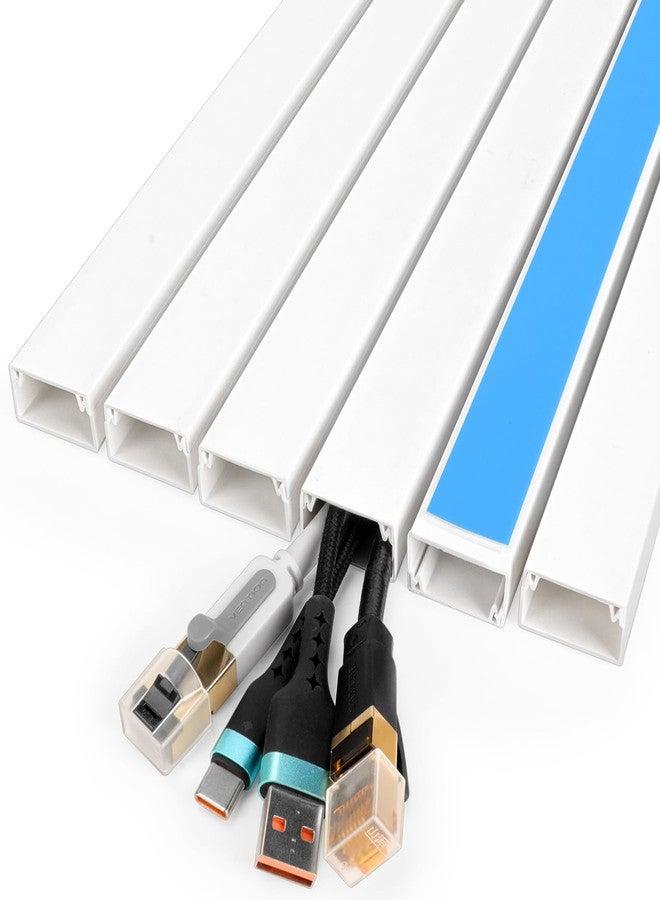 YesBes 87in Cord Hider Kit, Cord Covers for Wires on Wall, Paintable Cable Raceway, Cord Hider for Wall Mount tv, tv Cable Hider Wall kit, Wire Covers for Cords, 6X L14.5in X W0.96in X H0.57in - Image 1