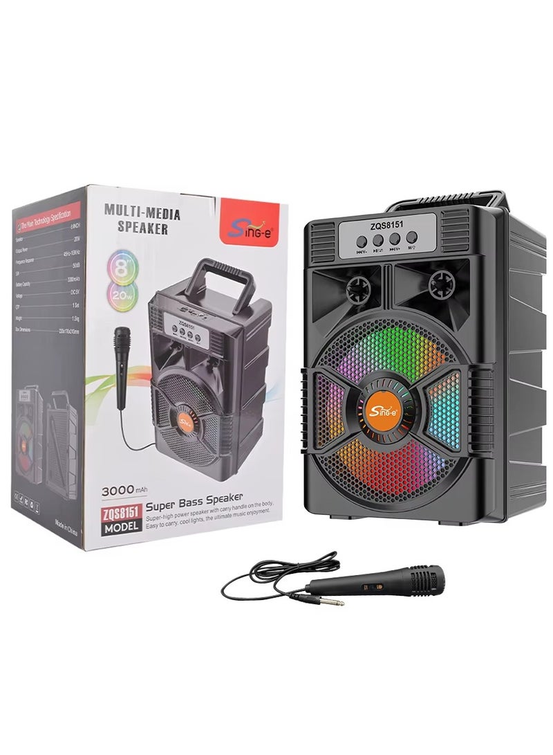 singe Portable Audio System Professional Rechargeable Wireless Bluetooth Speaker - ZQS8151 - Image 1