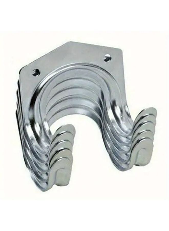 10 Wall Hooks Double Hook Industrial Grade Carbon Steel Garage Tools Storage Organizer - Image 2