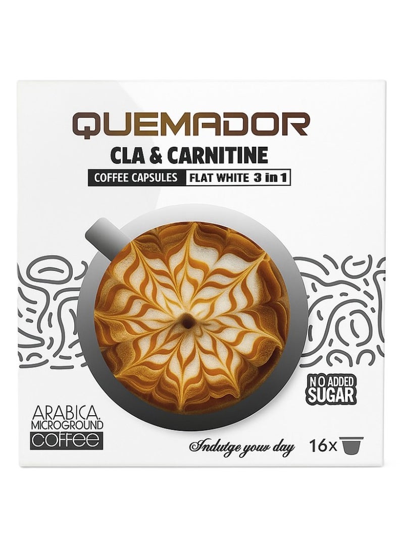Laperva CLA Carnitine Coffee Capsules, 16 Count – Flat White Flavor, Premium Arabica Blend with Energy Support - Image 2